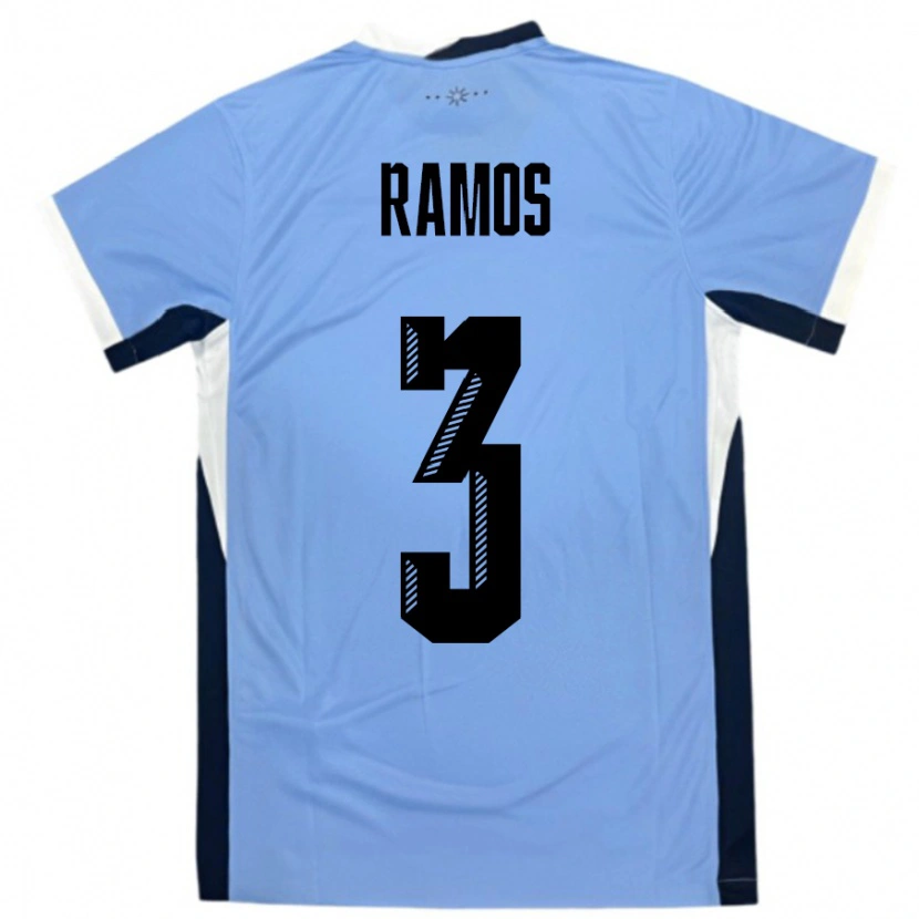 DanxenキッズウルグアイNicolás Ramos#3白黒ホームシャツ24-26ジャージーユニフォーム