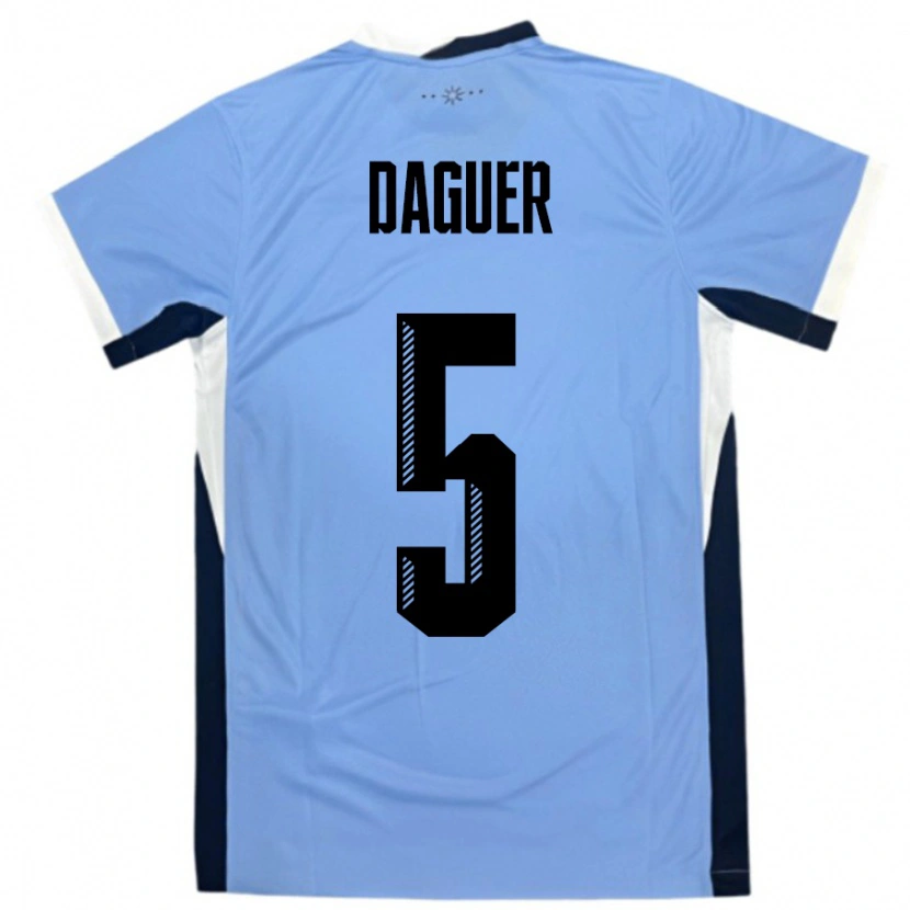 DanxenキッズウルグアイJulio Daguer#5白黒ホームシャツ24-26ジャージーユニフォーム