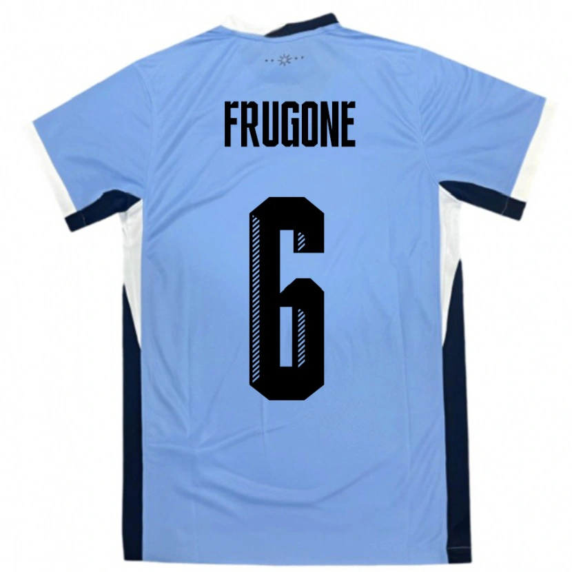 DanxenキッズウルグアイAxel Frugone#6白黒ホームシャツ24-26ジャージーユニフォーム