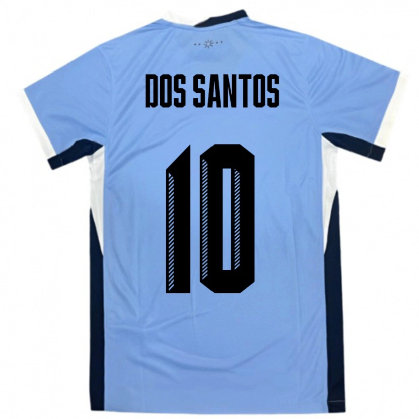 DanxenキッズウルグアイAlexander Dos Santos#10白黒ホームシャツ24-26ジャージーユニフォーム