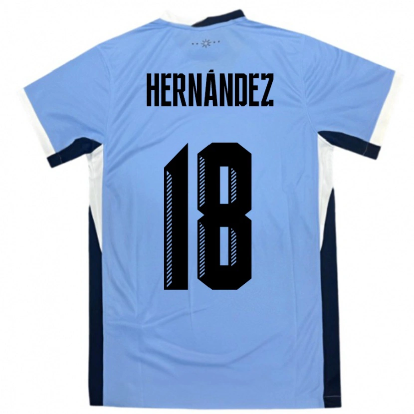 DanxenキッズウルグアイTomás Hernández#18白黒ホームシャツ24-26ジャージーユニフォーム