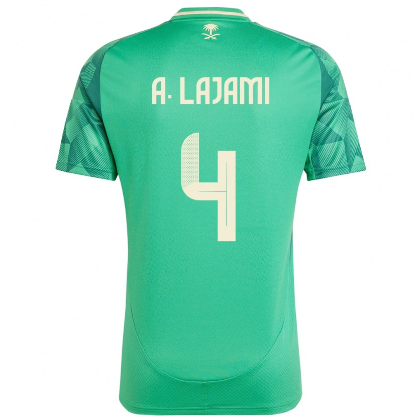 Danxenキッズサウジアラビアアリ・アラジャミ#4緑ホームシャツ24-26ジャージーユニフォーム