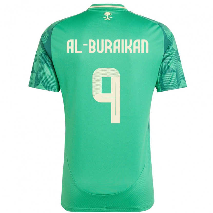 Danxenキッズサウジアラビアフィラース・アル＝ブライカーン#9緑ホームシャツ24-26ジャージーユニフォーム