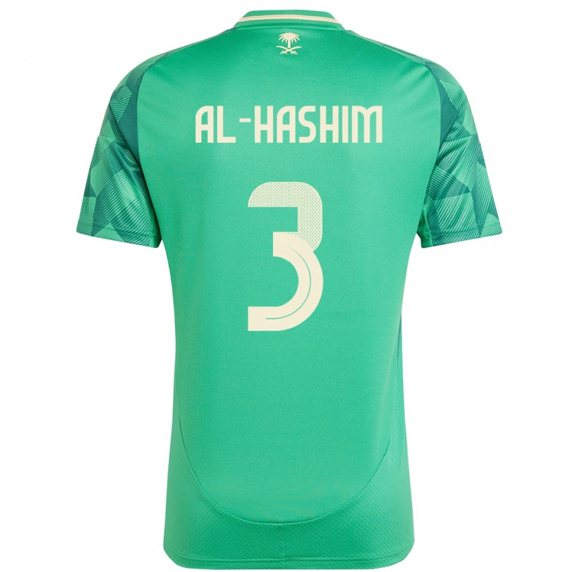 DanxenキッズサウジアラビアJawad Al-Hashim#3緑ホームシャツ24-26ジャージーユニフォーム