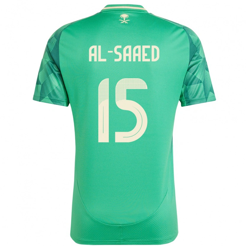 DanxenキッズサウジアラビアTurki Abdullah Al-Saaed#15緑ホームシャツ24-26ジャージーユニフォーム