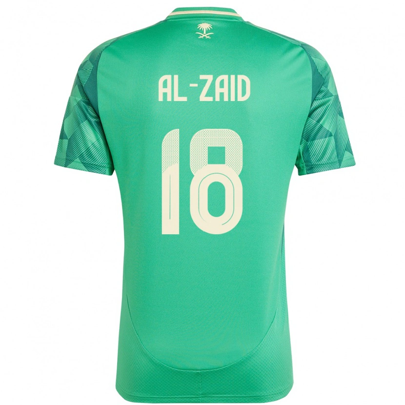 DanxenキッズサウジアラビアSuhayb Al-Zaid#18緑ホームシャツ24-26ジャージーユニフォーム