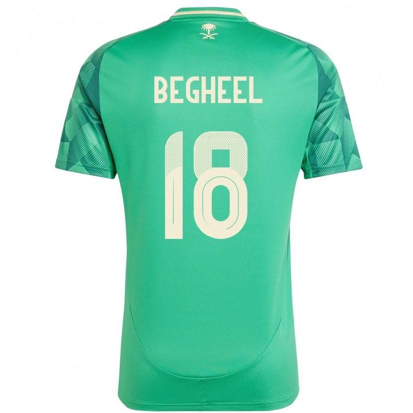 DanxenキッズサウジアラビアQasem Begheel#18緑ホームシャツ24-26ジャージーユニフォーム