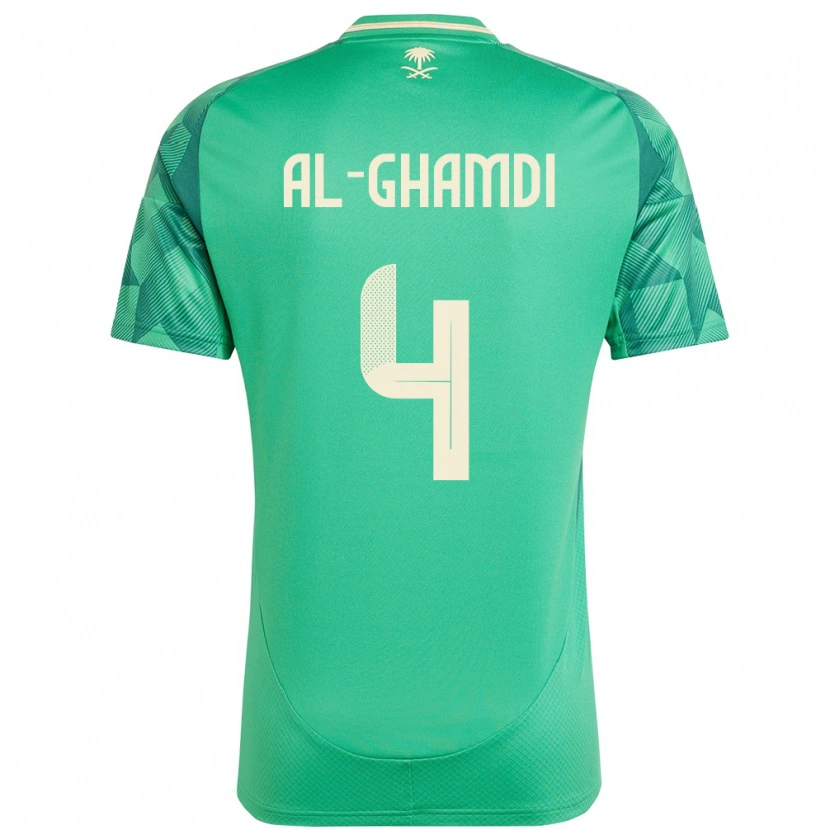 DanxenキッズサウジアラビアTalah Al Ghamdi#4緑ホームシャツ24-26ジャージーユニフォーム