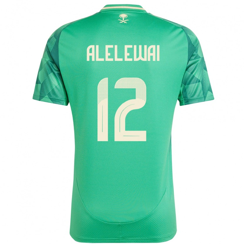 DanxenキッズサウジアラビアAbdulaziz Alelewai#12緑ホームシャツ24-26ジャージーユニフォーム