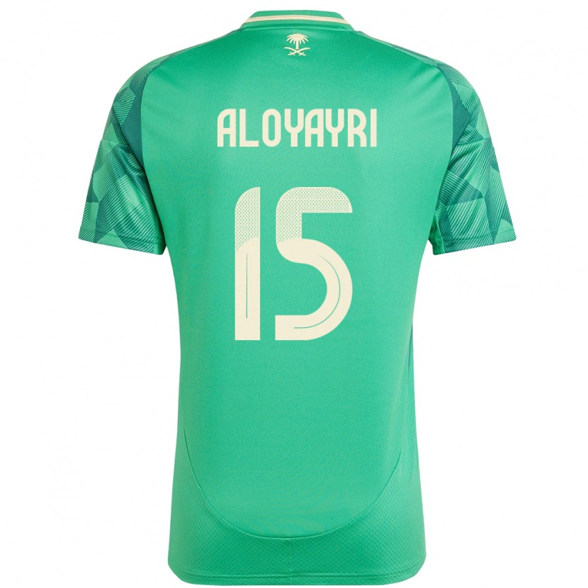 DanxenキッズサウジアラビアAbdulmalik Aloyayri#15緑ホームシャツ24-26ジャージーユニフォーム