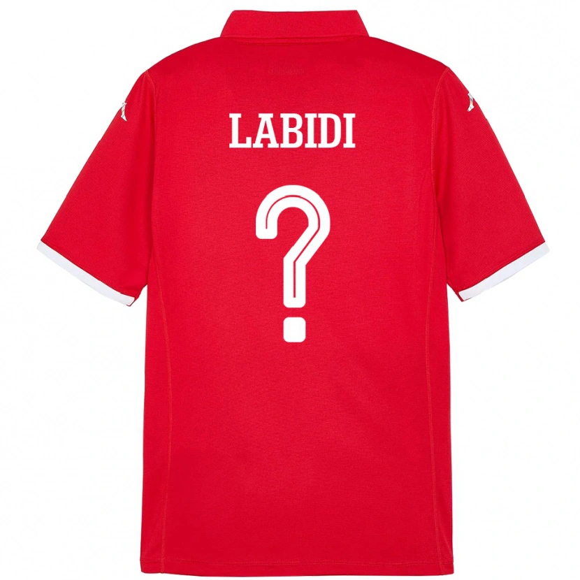 DanxenキッズチュニジアAhmed Labidi#0赤ホームシャツ24-26ジャージーユニフォーム