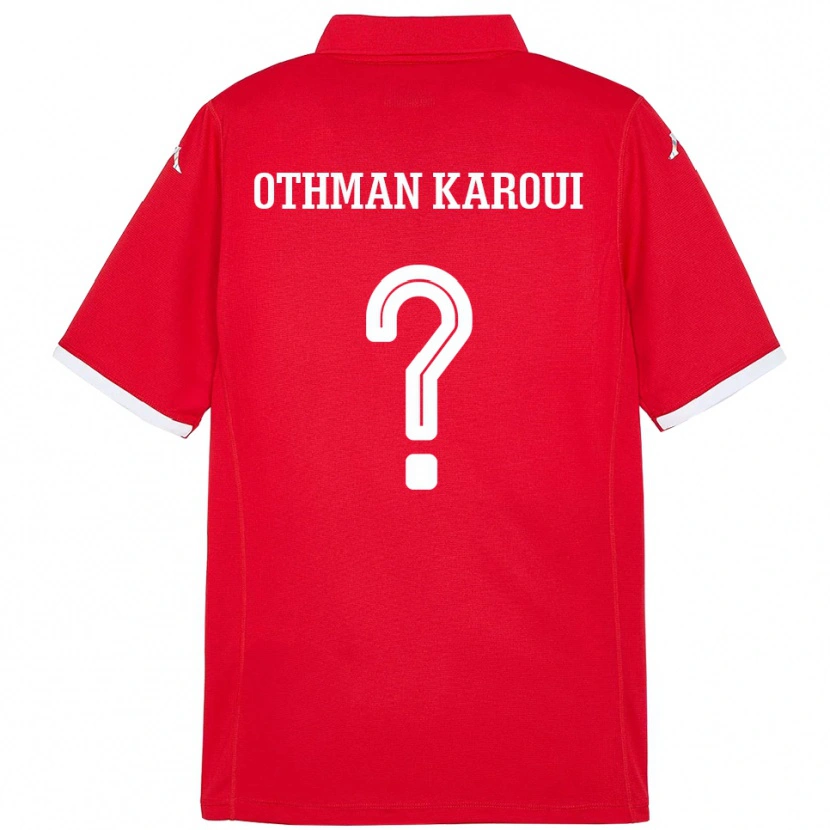 DanxenキッズチュニジアMohamed Othman Karoui#0赤ホームシャツ24-26ジャージーユニフォーム