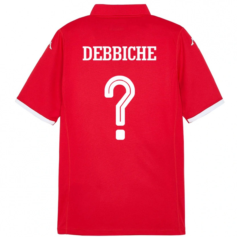 DanxenキッズチュニジアWael Debbiche#0赤ホームシャツ24-26ジャージーユニフォーム