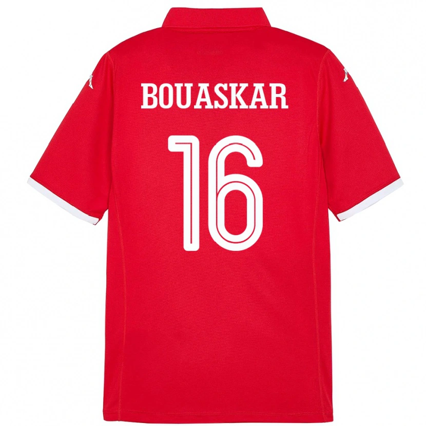 DanxenキッズチュニジアSlim Bouaskar#16赤ホームシャツ24-26ジャージーユニフォーム