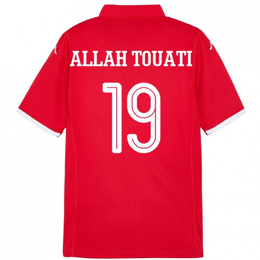 DanxenキッズチュニジアAmen Allah Touati#19赤ホームシャツ24-26ジャージーユニフォーム