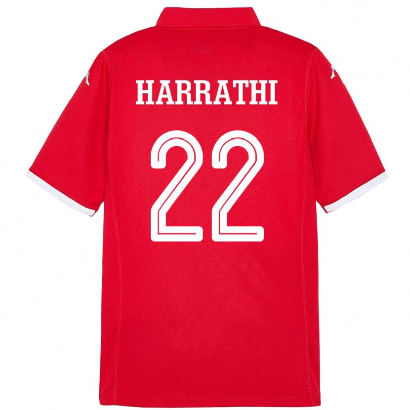 DanxenキッズチュニジアNajla Harrathi#22赤ホームシャツ24-26ジャージーユニフォーム