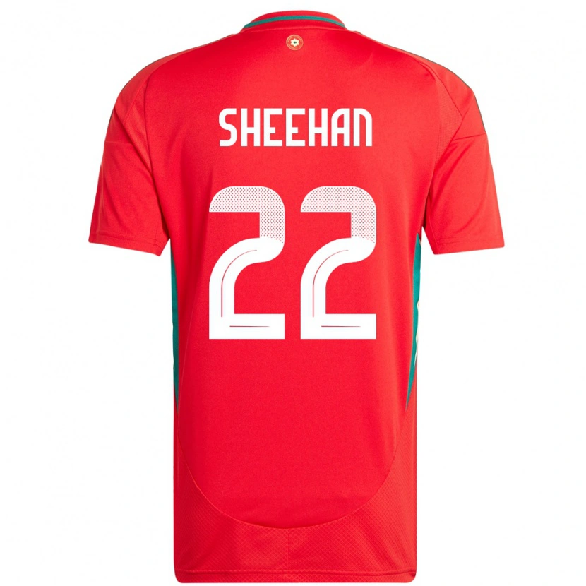Danxenキッズウェールズジョシュ・シーハン#22赤ホームシャツ24-26ジャージーユニフォーム