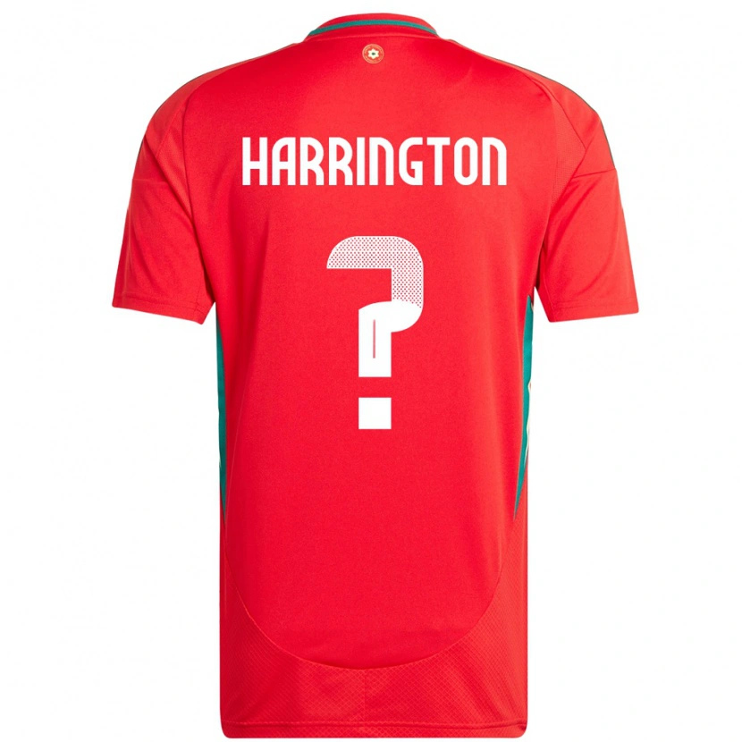 DanxenキッズウェールズTheo Harrington#0赤ホームシャツ24-26ジャージーユニフォーム