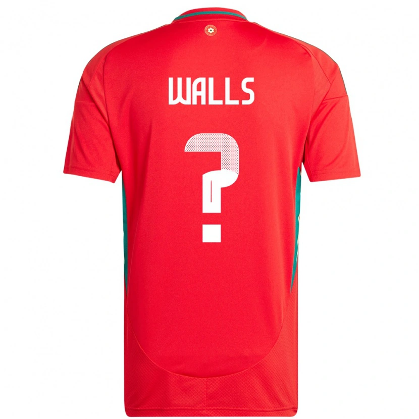 DanxenキッズウェールズArchie Walls#0赤ホームシャツ24-26ジャージーユニフォーム