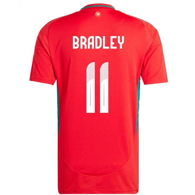 DanxenキッズウェールズSion Bradley#11赤ホームシャツ24-26ジャージーユニフォーム