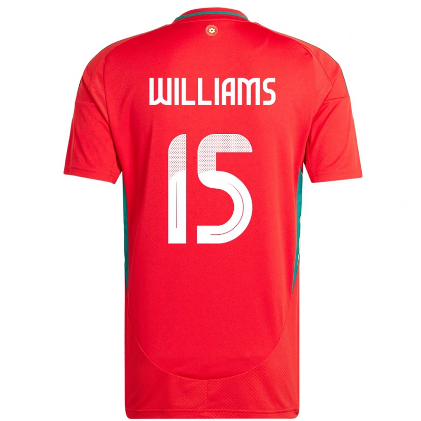 DanxenキッズウェールズJoe Williams#15赤ホームシャツ24-26ジャージーユニフォーム