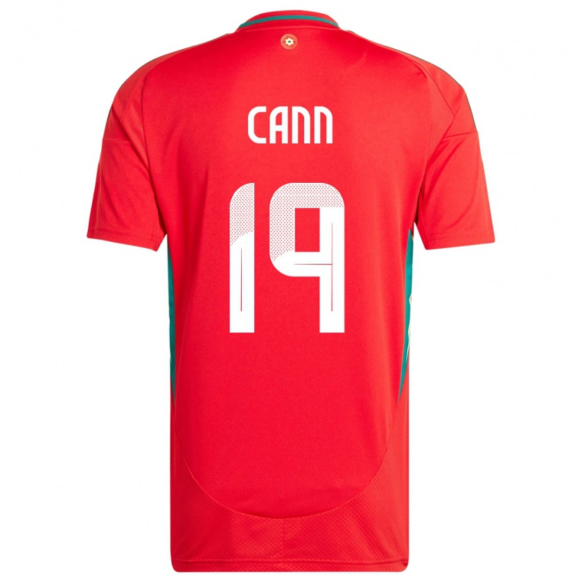 DanxenキッズウェールズEthan Cann#19赤ホームシャツ24-26ジャージーユニフォーム