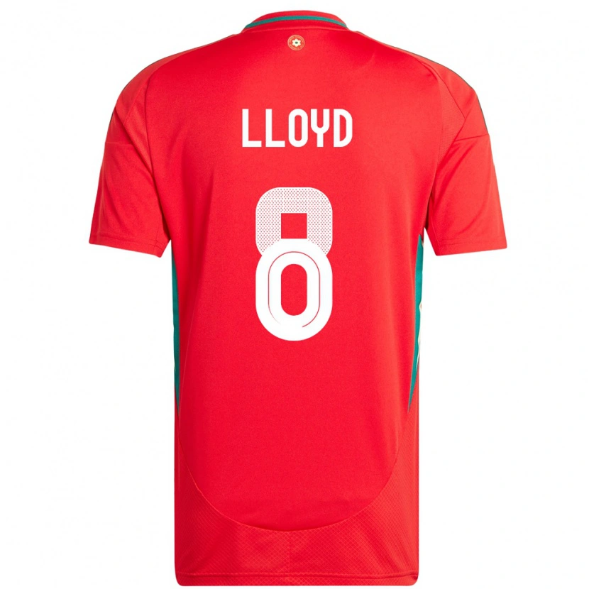 DanxenキッズウェールズBen Lloyd#8赤ホームシャツ24-26ジャージーユニフォーム