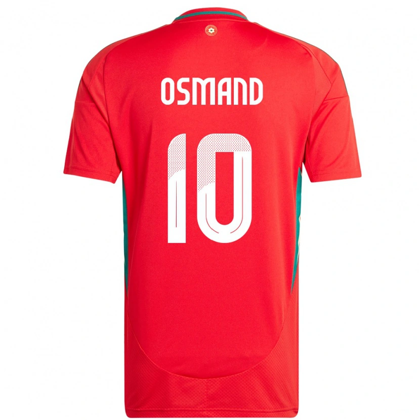 DanxenキッズウェールズCallum Osmand#10赤ホームシャツ24-26ジャージーユニフォーム
