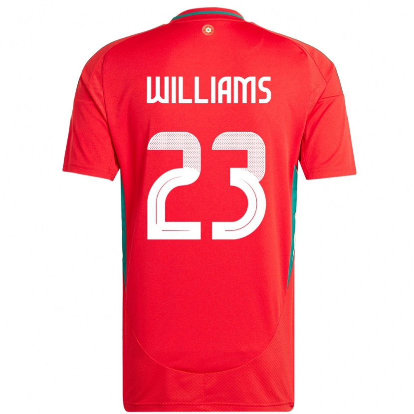 DanxenキッズウェールズChloe Williams#23赤ホームシャツ24-26ジャージーユニフォーム