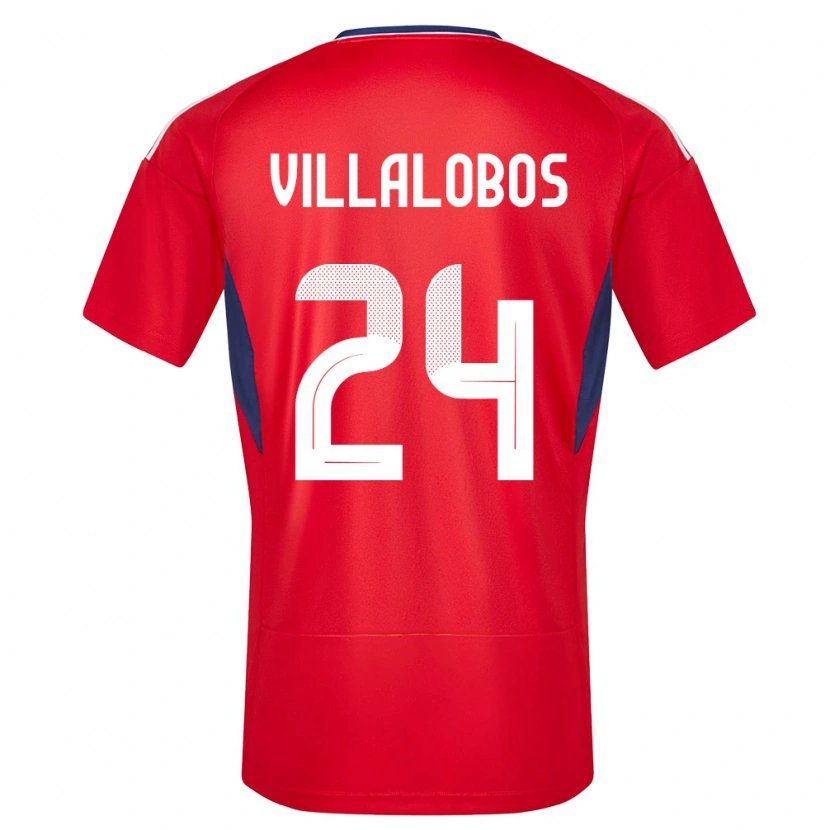 DanxenキッズコスタリカAnthuan Villalobos#24赤ホームシャツ24-26ジャージーユニフォーム