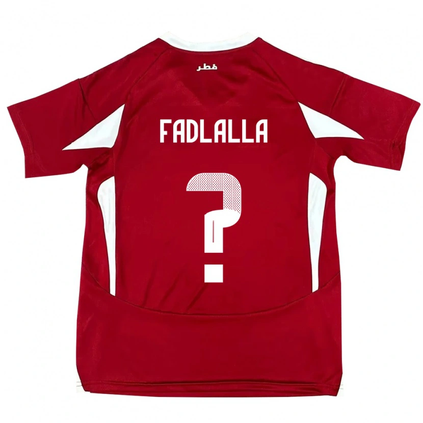 DanxenキッズカタールSaifeldeen Fadlalla#0赤ホームシャツ24-26ジャージーユニフォーム