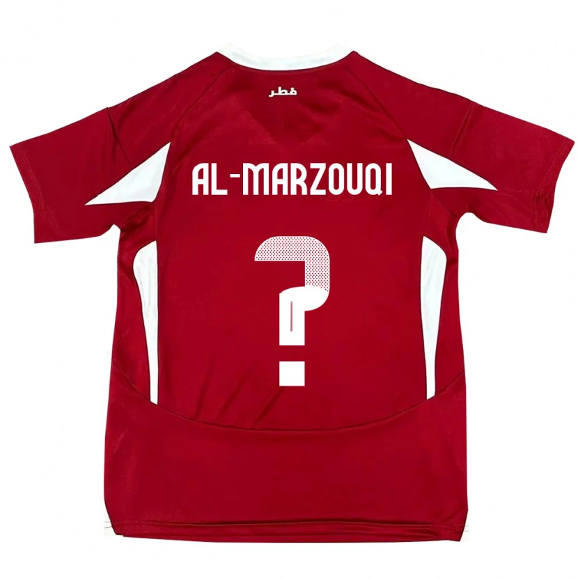 DanxenキッズカタールOmar Abdulaziz Al-Marzouqi#0赤ホームシャツ24-26ジャージーユニフォーム
