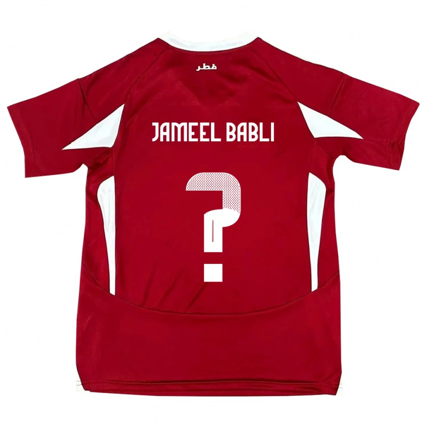 DanxenキッズカタールMohannad Jameel Babli#0赤ホームシャツ24-26ジャージーユニフォーム