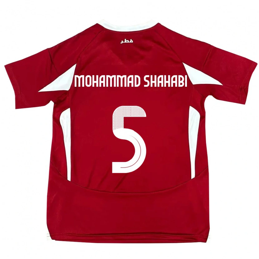 DanxenキッズカタールAli Mohammad Shahabi#5赤ホームシャツ24-26ジャージーユニフォーム