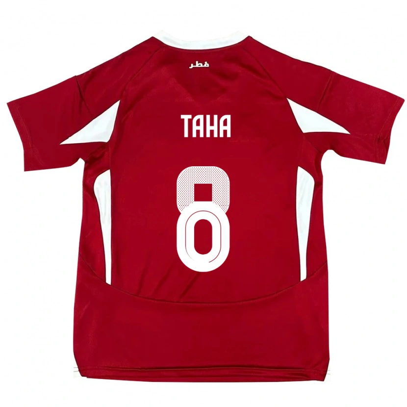 DanxenキッズカタールMoath Taha#8赤ホームシャツ24-26ジャージーユニフォーム