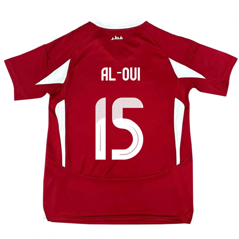 DanxenキッズカタールAyoub Al-Oui#15赤ホームシャツ24-26ジャージーユニフォーム