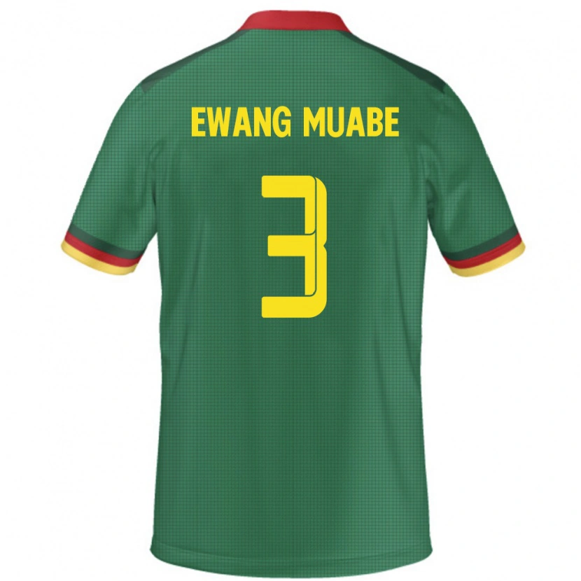 DanxenキッズカメルーンEbong Ewang Muabe#3緑ホームシャツ24-26ジャージーユニフォーム
