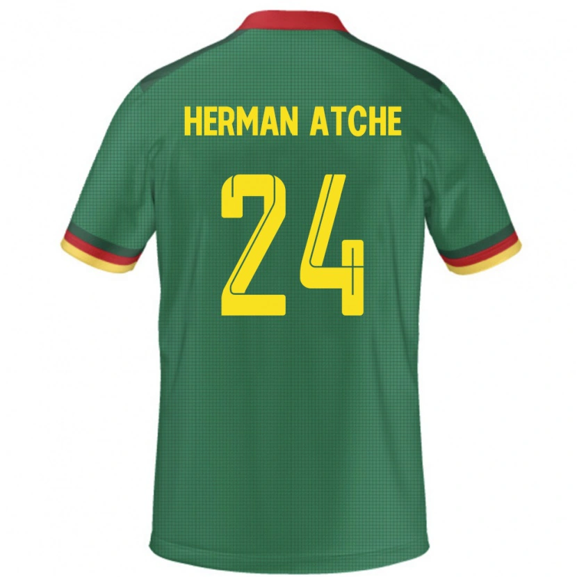 DanxenキッズカメルーンMiguel Herman Atche#24緑ホームシャツ24-26ジャージーユニフォーム