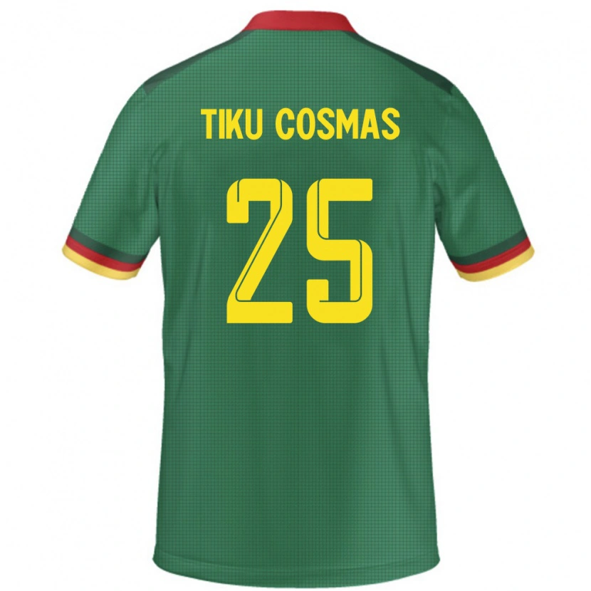 DanxenキッズカメルーンAyuck Tiku Cosmas#25緑ホームシャツ24-26ジャージーユニフォーム