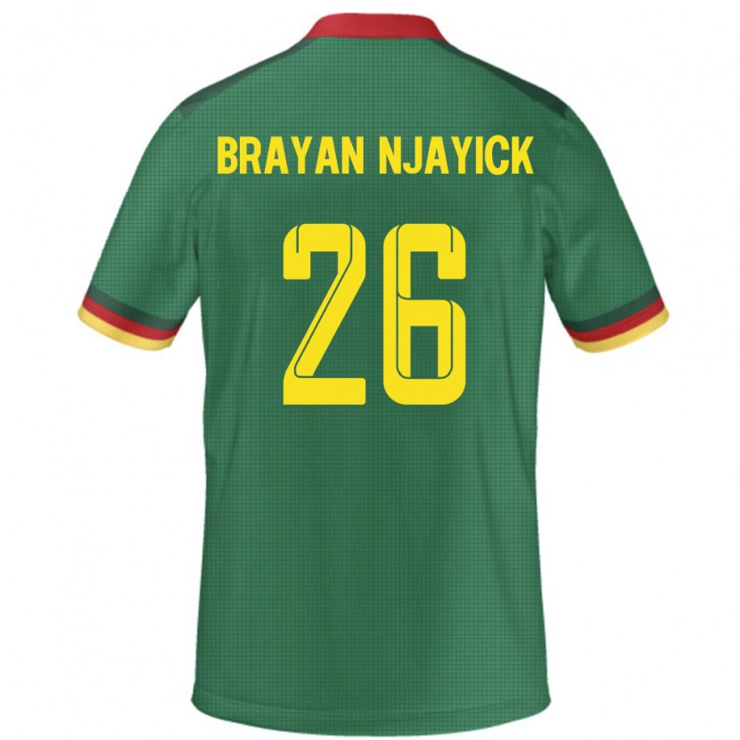 DanxenキッズカメルーンFils Brayan Njayick#26緑ホームシャツ24-26ジャージーユニフォーム