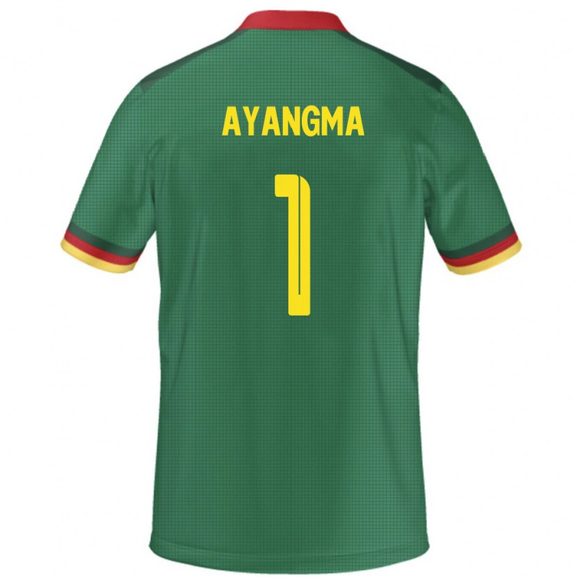 DanxenキッズカメルーンPauline Ayangma#1緑ホームシャツ24-26ジャージーユニフォーム
