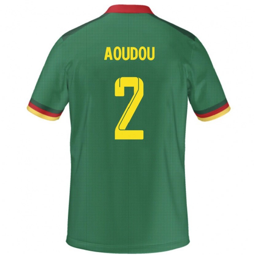 DanxenキッズカメルーンMoussa Aoudou#2緑ホームシャツ24-26ジャージーユニフォーム