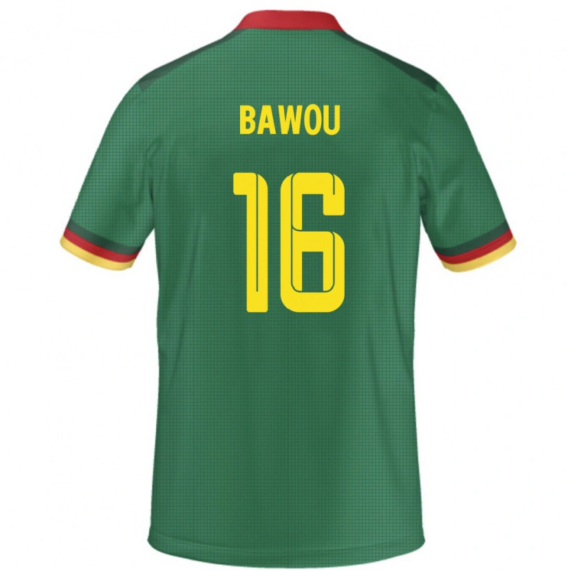 DanxenキッズカメルーンAnge Bawou#16緑ホームシャツ24-26ジャージーユニフォーム