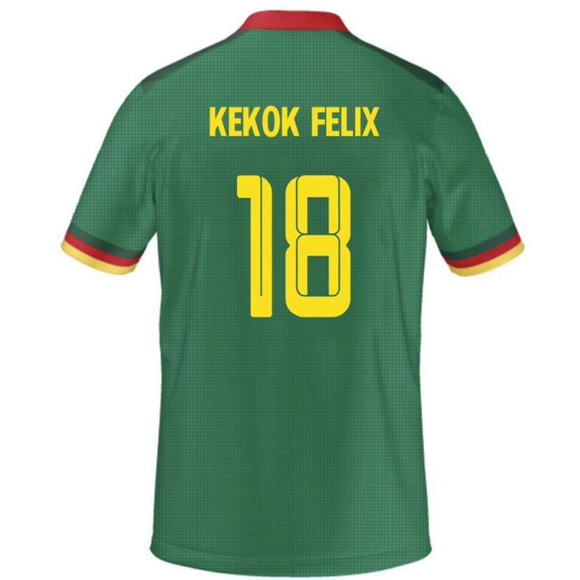 DanxenキッズカメルーンNdifor Kekok Felix#18緑ホームシャツ24-26ジャージーユニフォーム