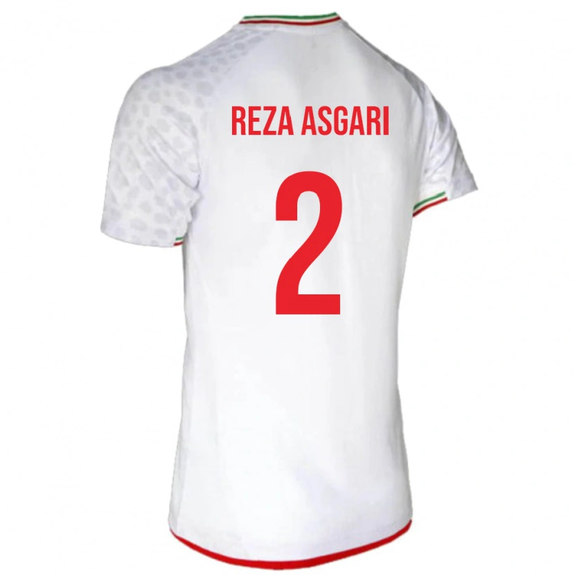 DanxenキッズイランMohammad Reza Asgari#2白ホームシャツ24-26ジャージーユニフォーム
