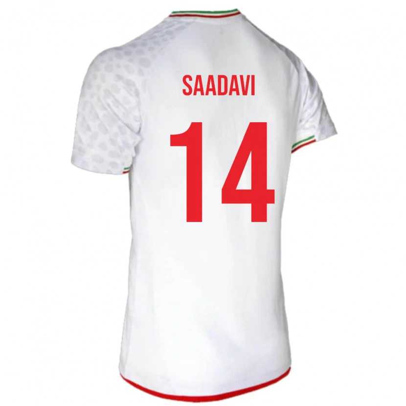 DanxenキッズイランZargham Saadavi#14白ホームシャツ24-26ジャージーユニフォーム