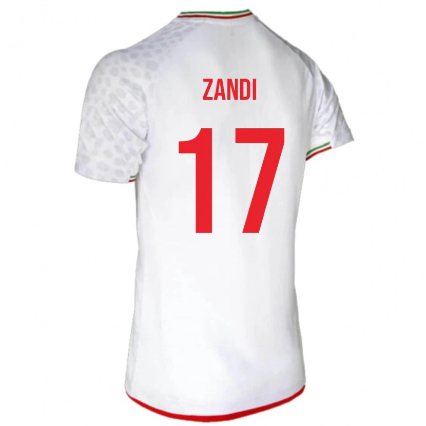 DanxenキッズイランNegin Zandi#17白ホームシャツ24-26ジャージーユニフォーム