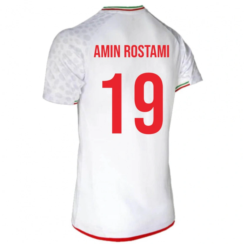 DanxenキッズイランMohammad Amin Rostami#19白ホームシャツ24-26ジャージーユニフォーム