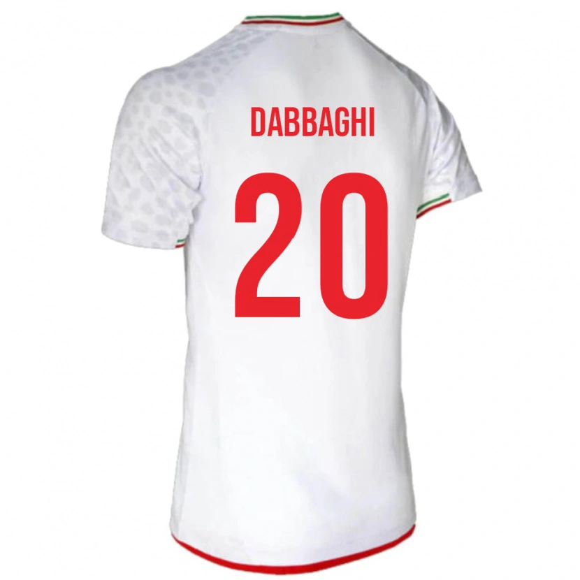 DanxenキッズイランHajar Dabbaghi#20白ホームシャツ24-26ジャージーユニフォーム