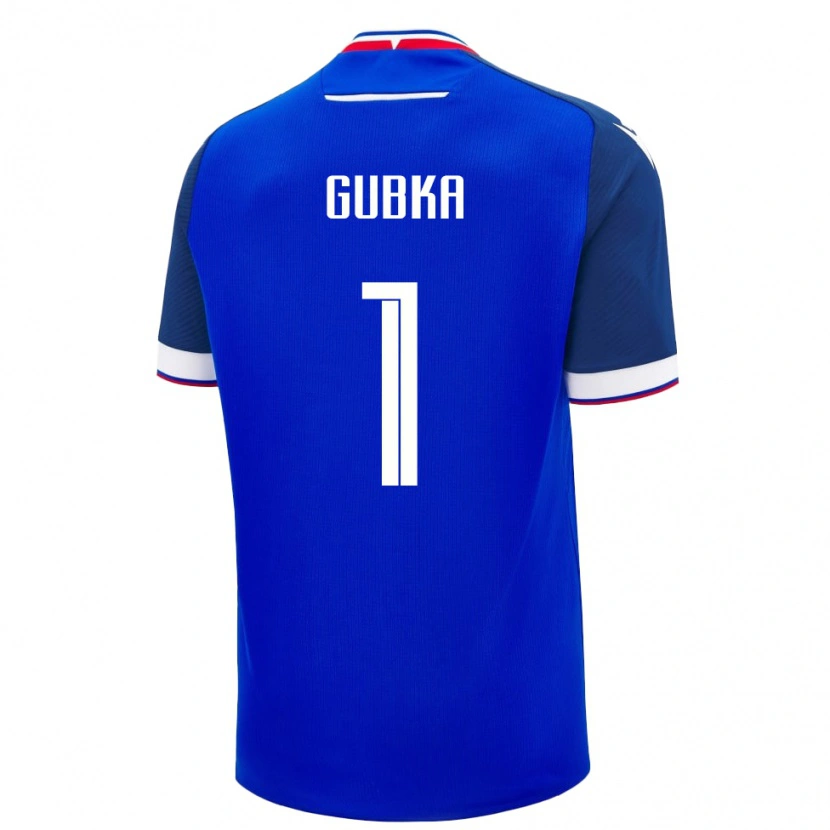 DanxenキッズスロバキアTomas Gubka#1青ホームシャツ24-26ジャージーユニフォーム
